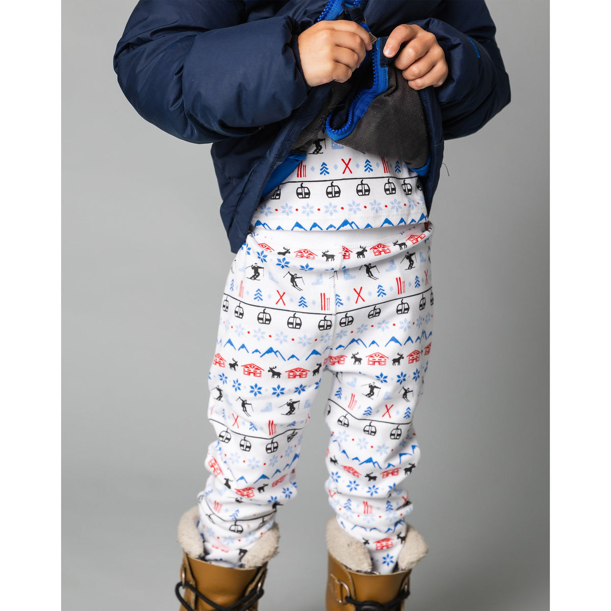 The Organic Long Sleeve Pajama Set [Alpine Ski]