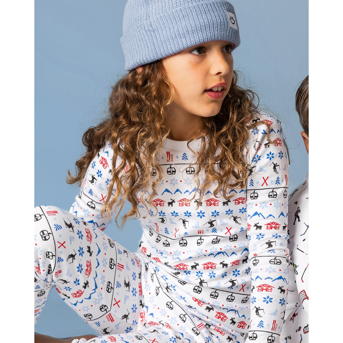 The Organic Long Sleeve Pajama Set [Alpine Ski]
