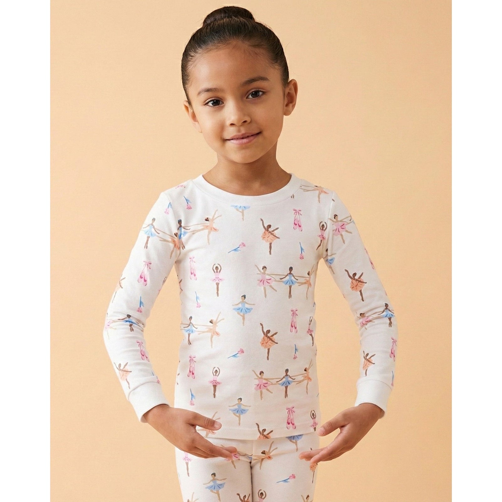 The Organic Long Sleeve Pajama Set [Ballet]