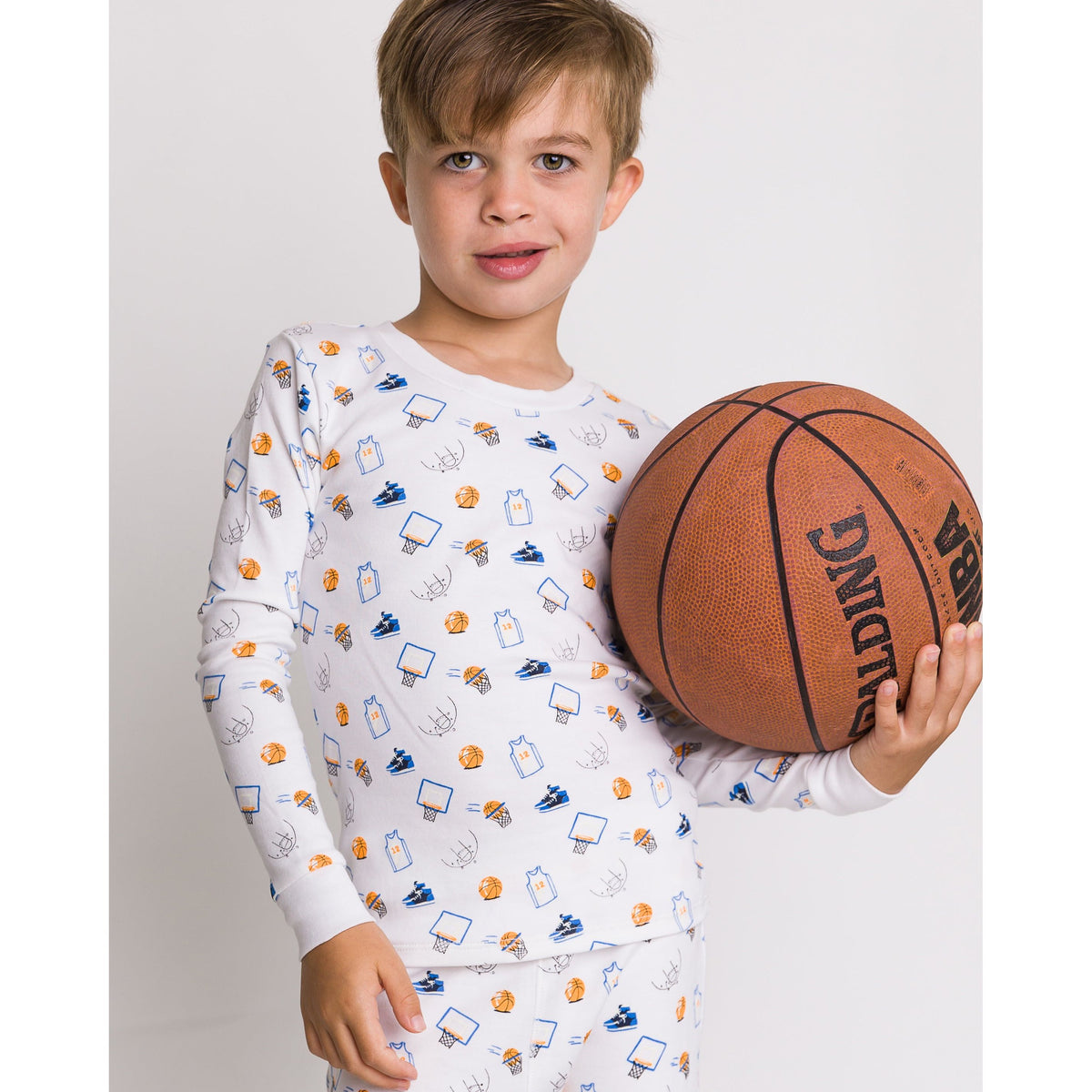 The Organic Long Sleeve Pajama Set [Basketball]