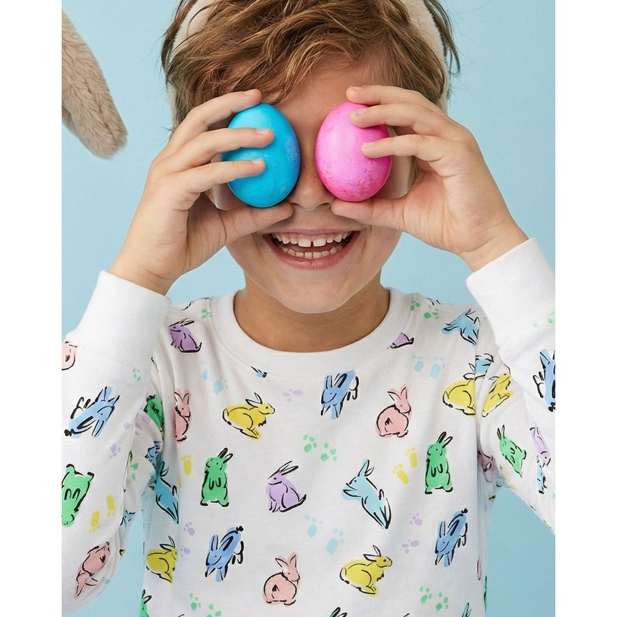 The Organic Long Sleeve Pajama Set [Bunny Hop]