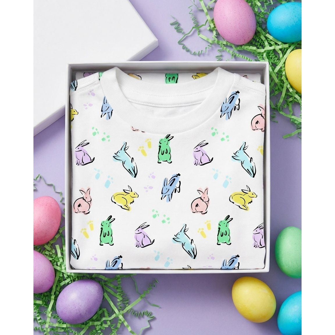 The Organic Long Sleeve Pajama Set [Bunny Hop]