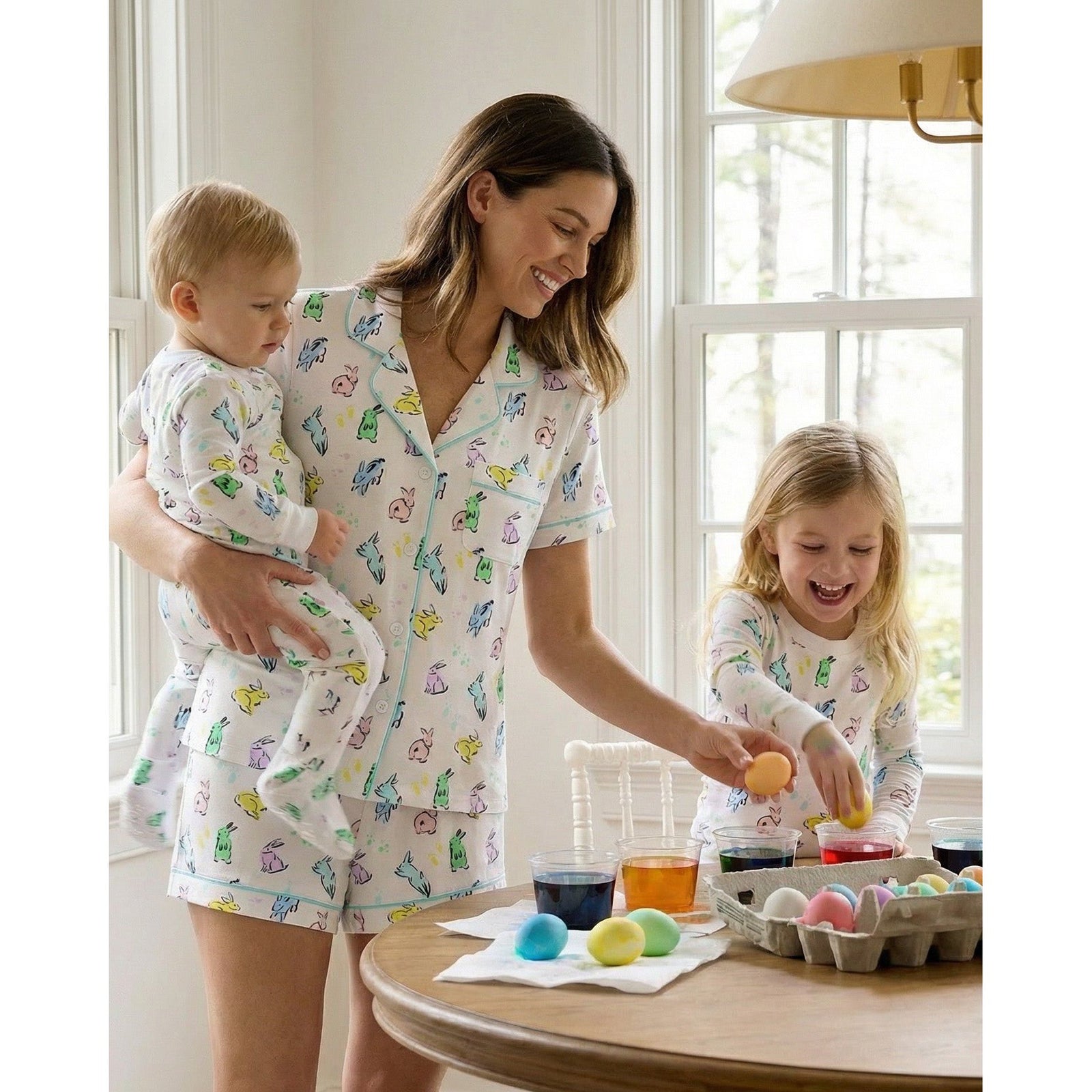 The Organic Long Sleeve Pajama Set [Bunny Hop]