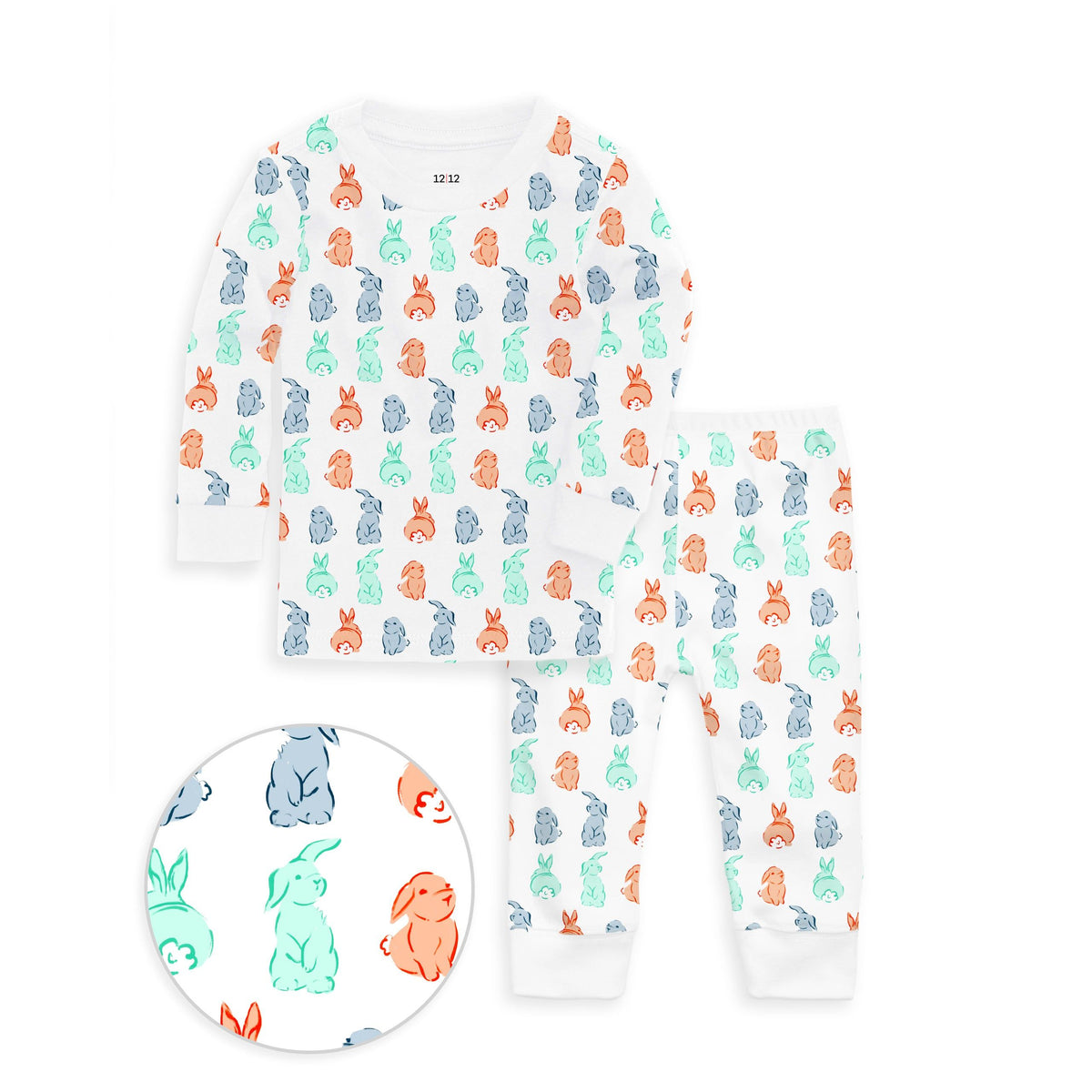The Organic Long Sleeve Pajama Set [Bunny Tails]