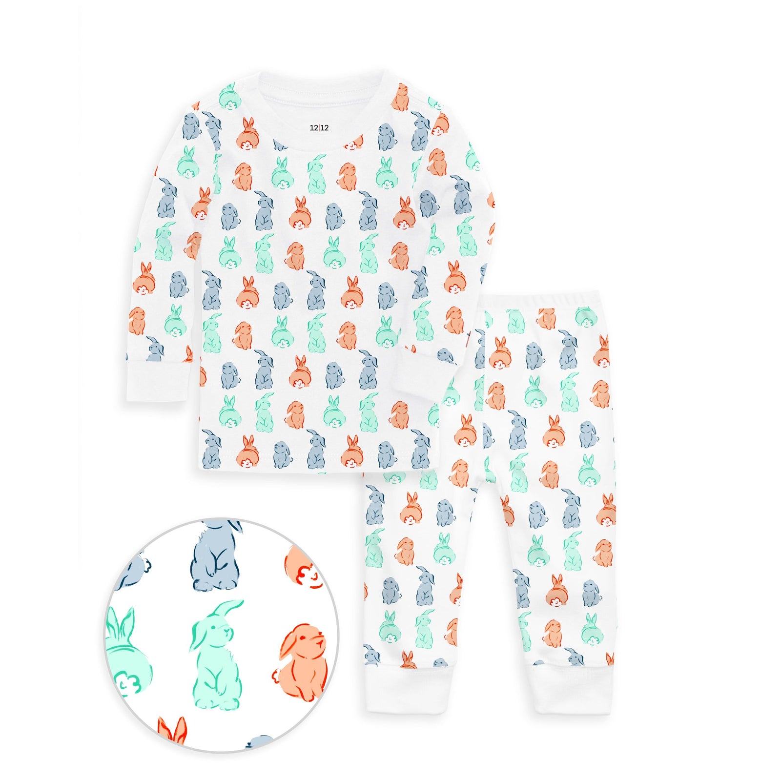 The Organic Long Sleeve Pajama Set [Bunny Tails]