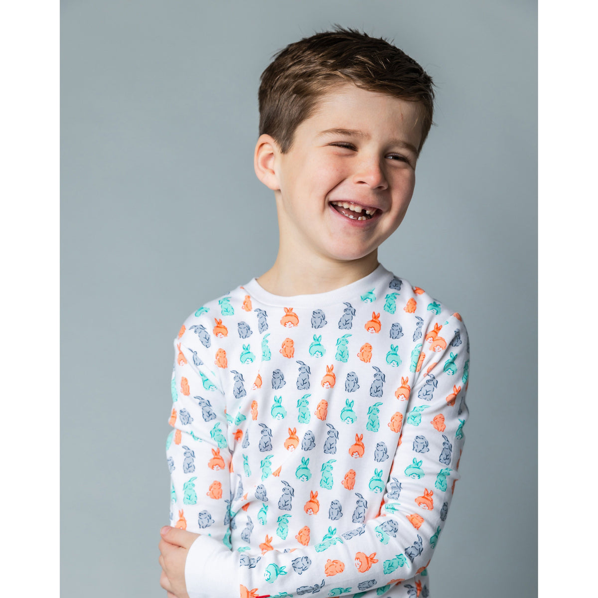 The Organic Long Sleeve Pajama Set [Bunny Tails]