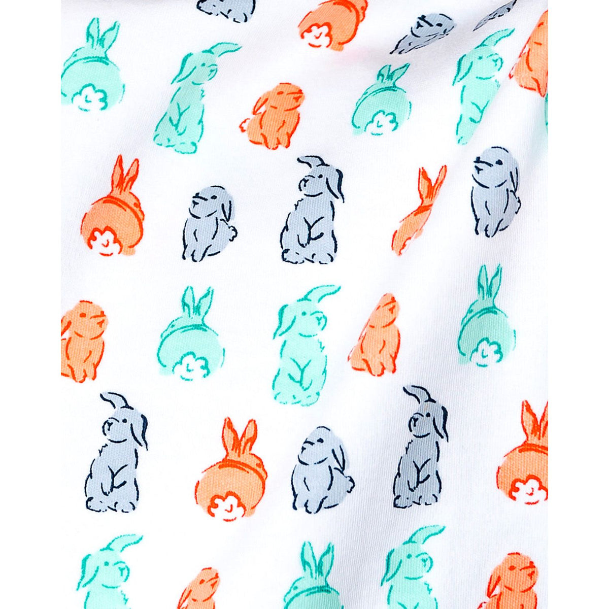 The Organic Zipper Footie [Bunny Tails]