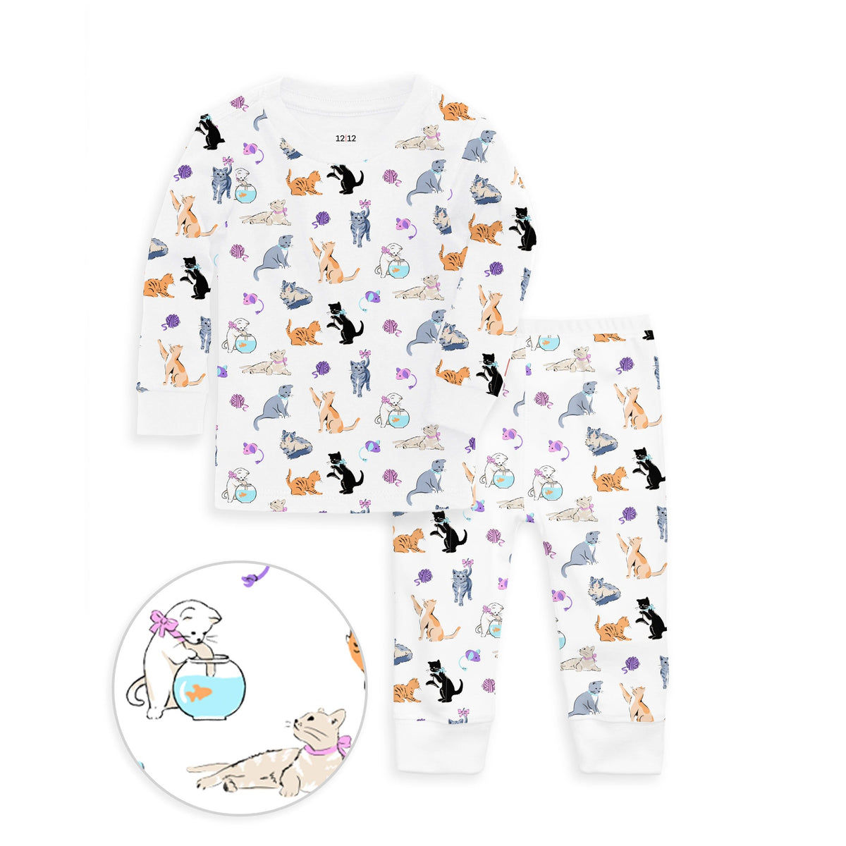 The Organic Long Sleeve Pajama Set [Cat Nap]