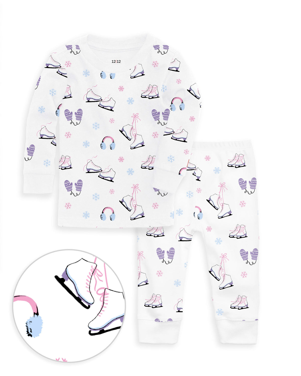 The Organic Long Sleeve Pajama Set [Figure Skating]