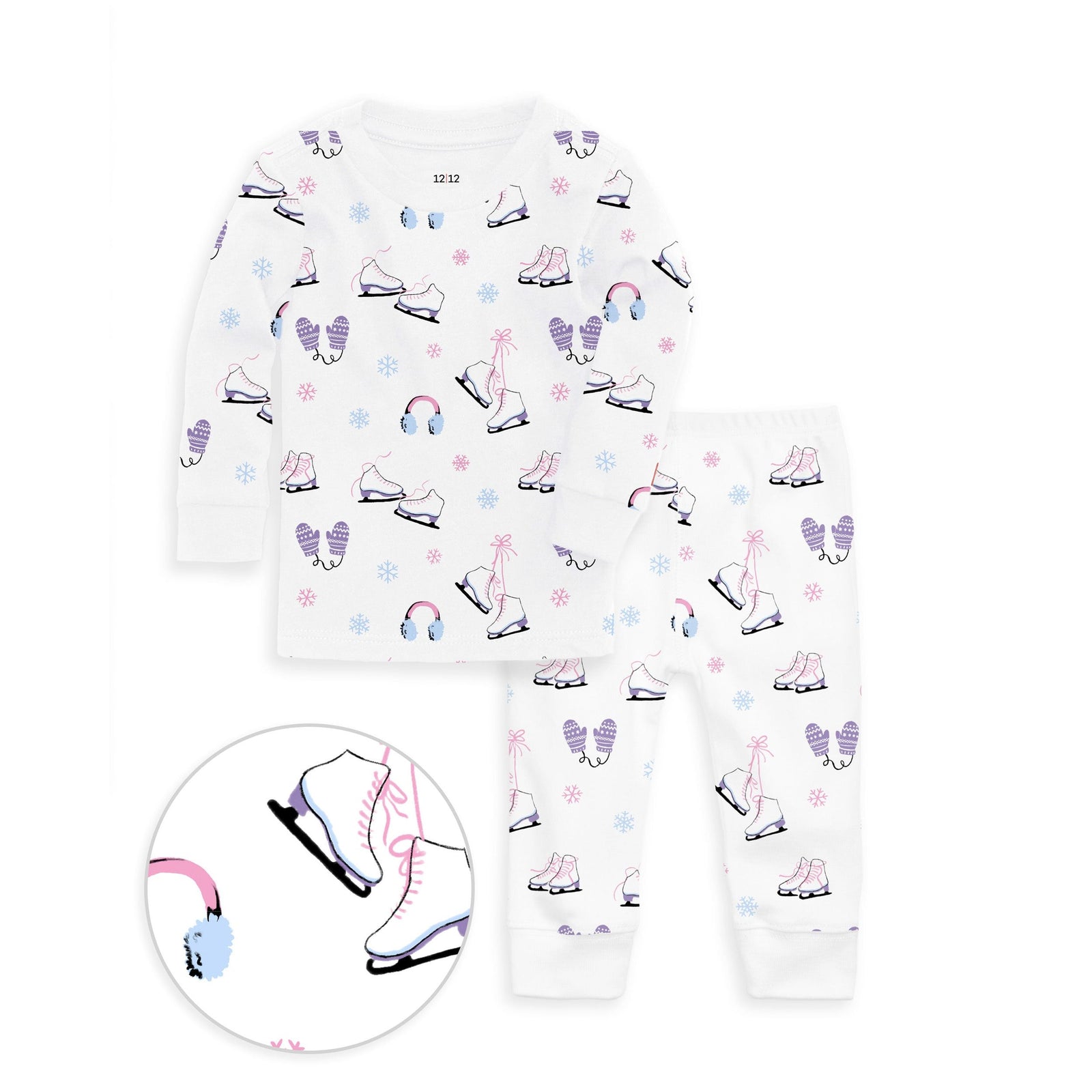 The Organic Long Sleeve Pajama Set [Figure Skating]