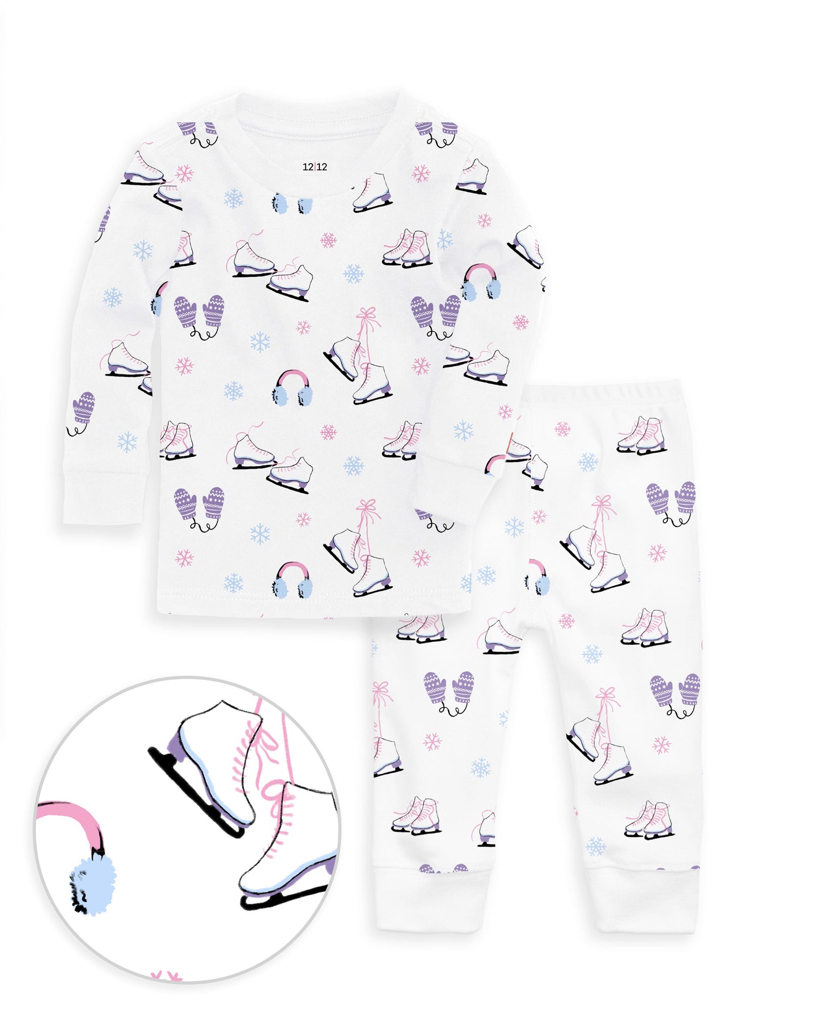 The Organic Long Sleeve Pajama Set [Figure Skating]