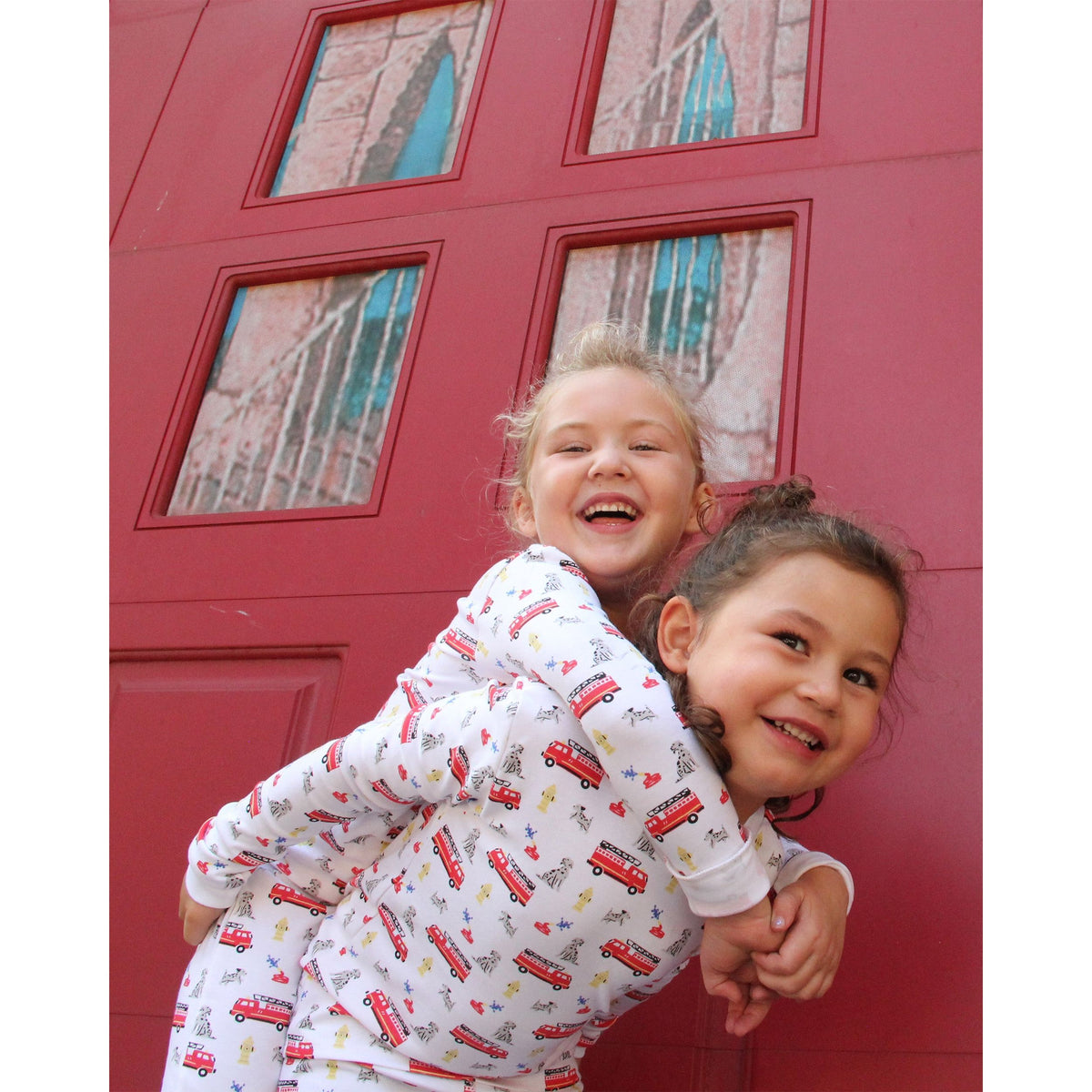 The Organic Long Sleeve Pajama Set [Fire Trucks]