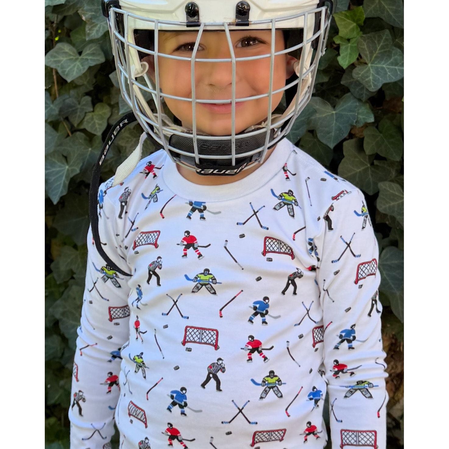 The Organic Long Sleeve Pajama Set [Hockey]