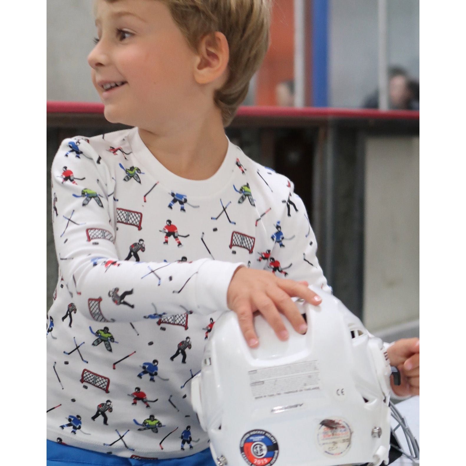 The Organic Long Sleeve Pajama Set [Hockey]