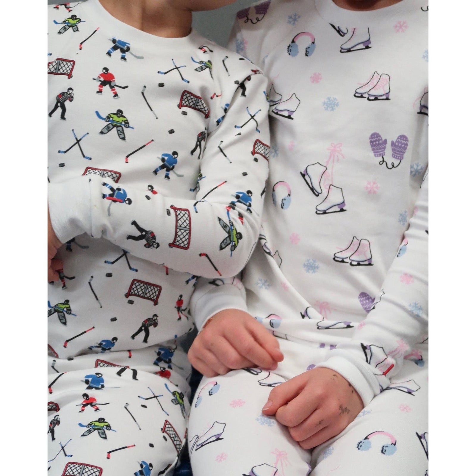 The Organic Long Sleeve Pajama Set [Hockey]