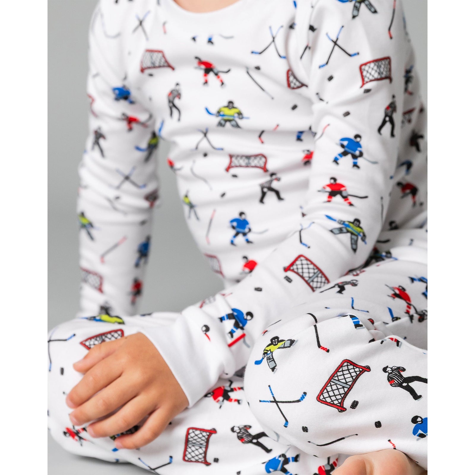 The Organic Long Sleeve Pajama Set [Hockey]