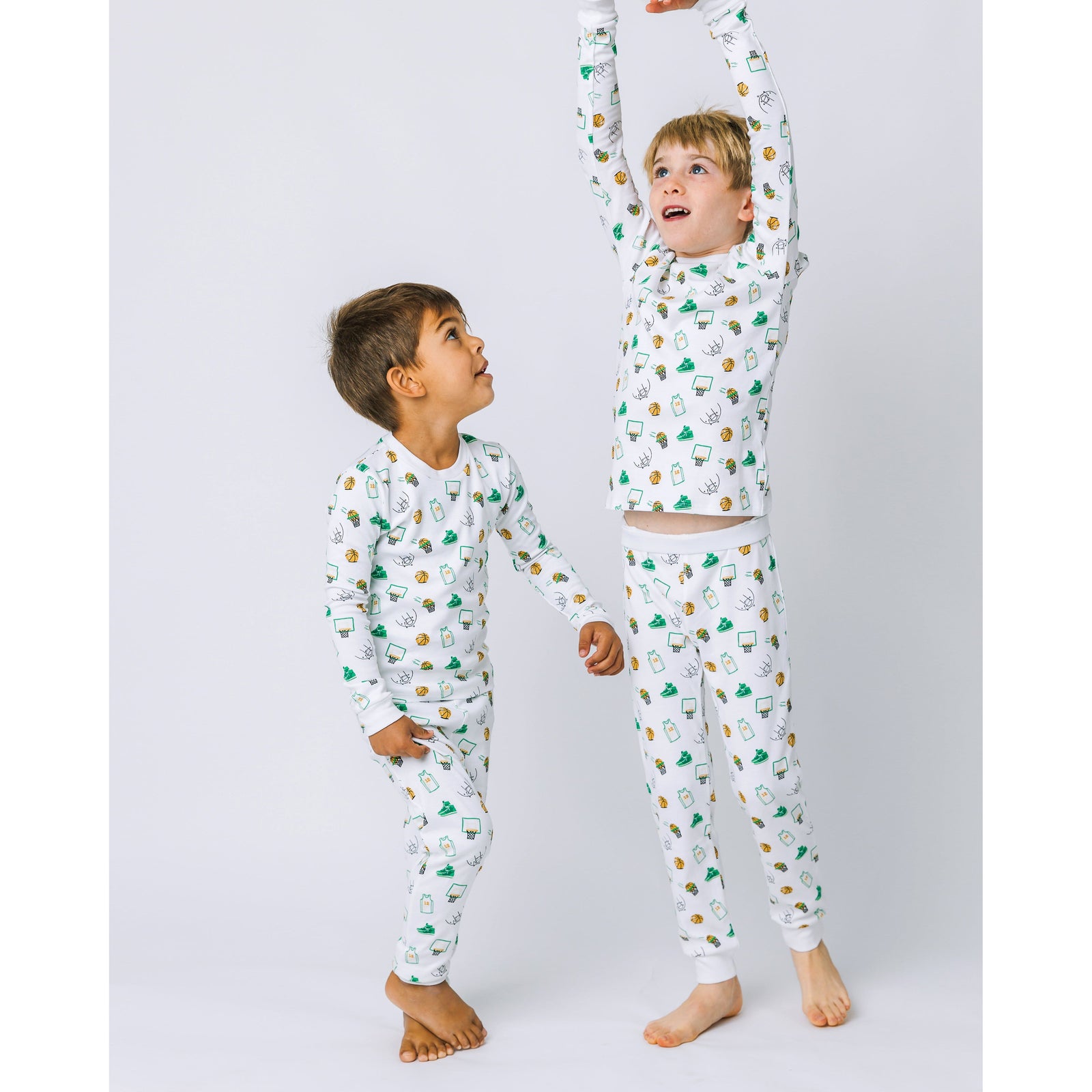 The Organic Long Sleeve Pajama Set [Hoops]