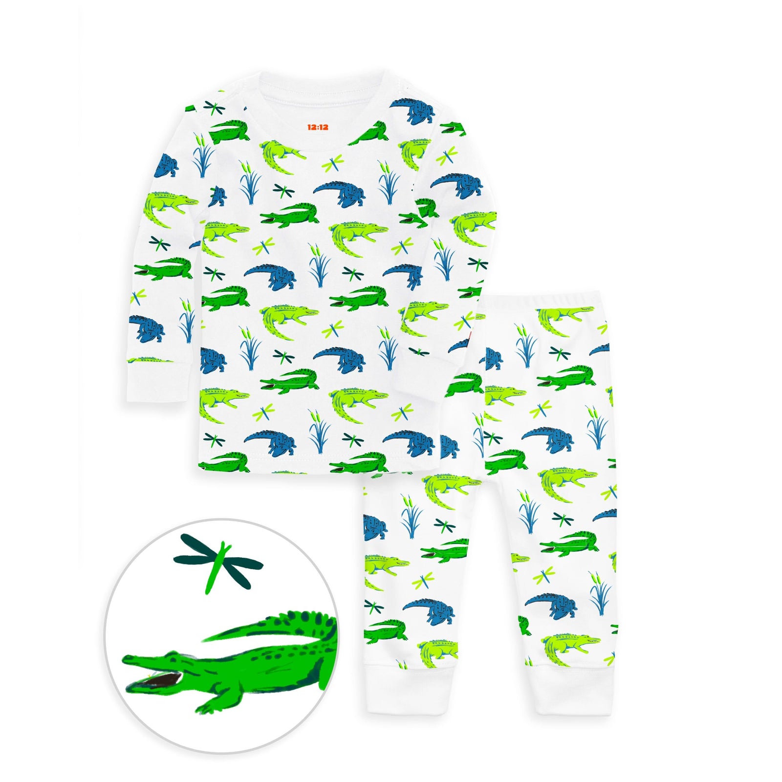 The Organic Long Sleeve Pajama Set [Later Gator]
