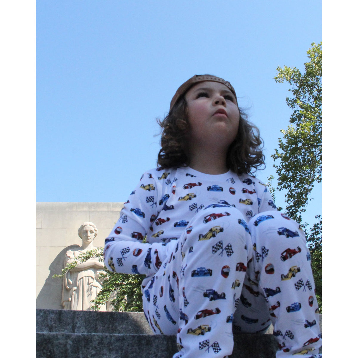 The Organic Long Sleeve Pajama Set [Race Cars]