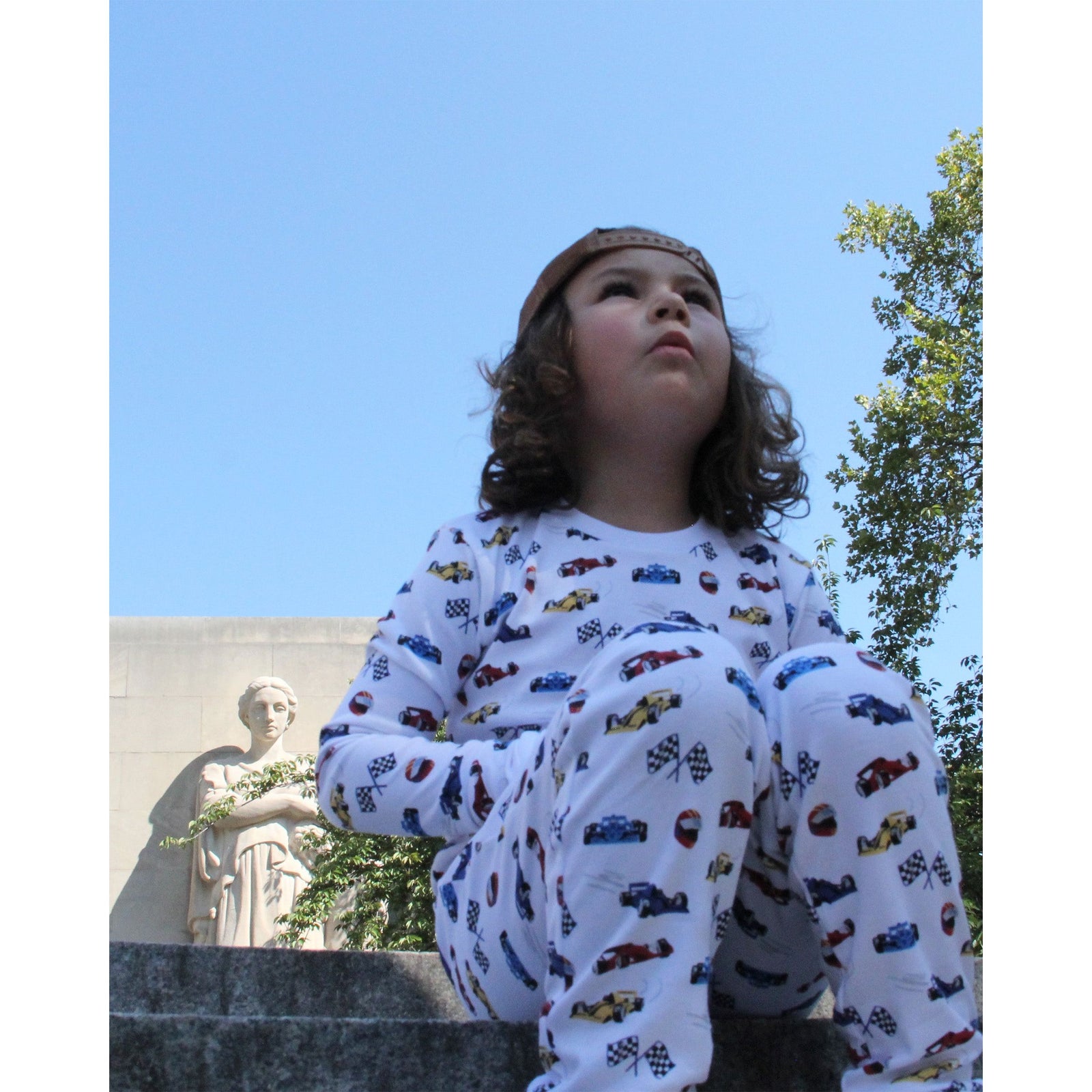 The Organic Long Sleeve Pajama Set [Race Cars]