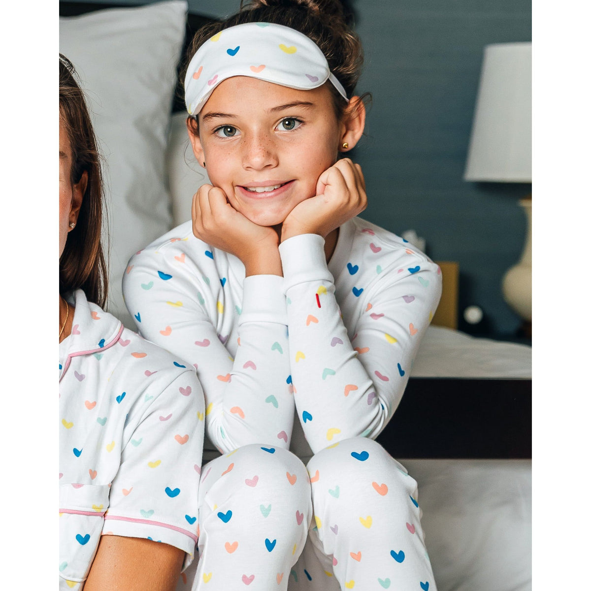 The Organic Long Sleeve Pajama Set [Rainbow Hearts]