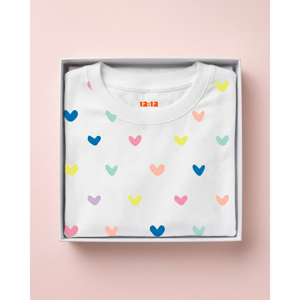 The Organic Long Sleeve Pajama Set [Rainbow Hearts]