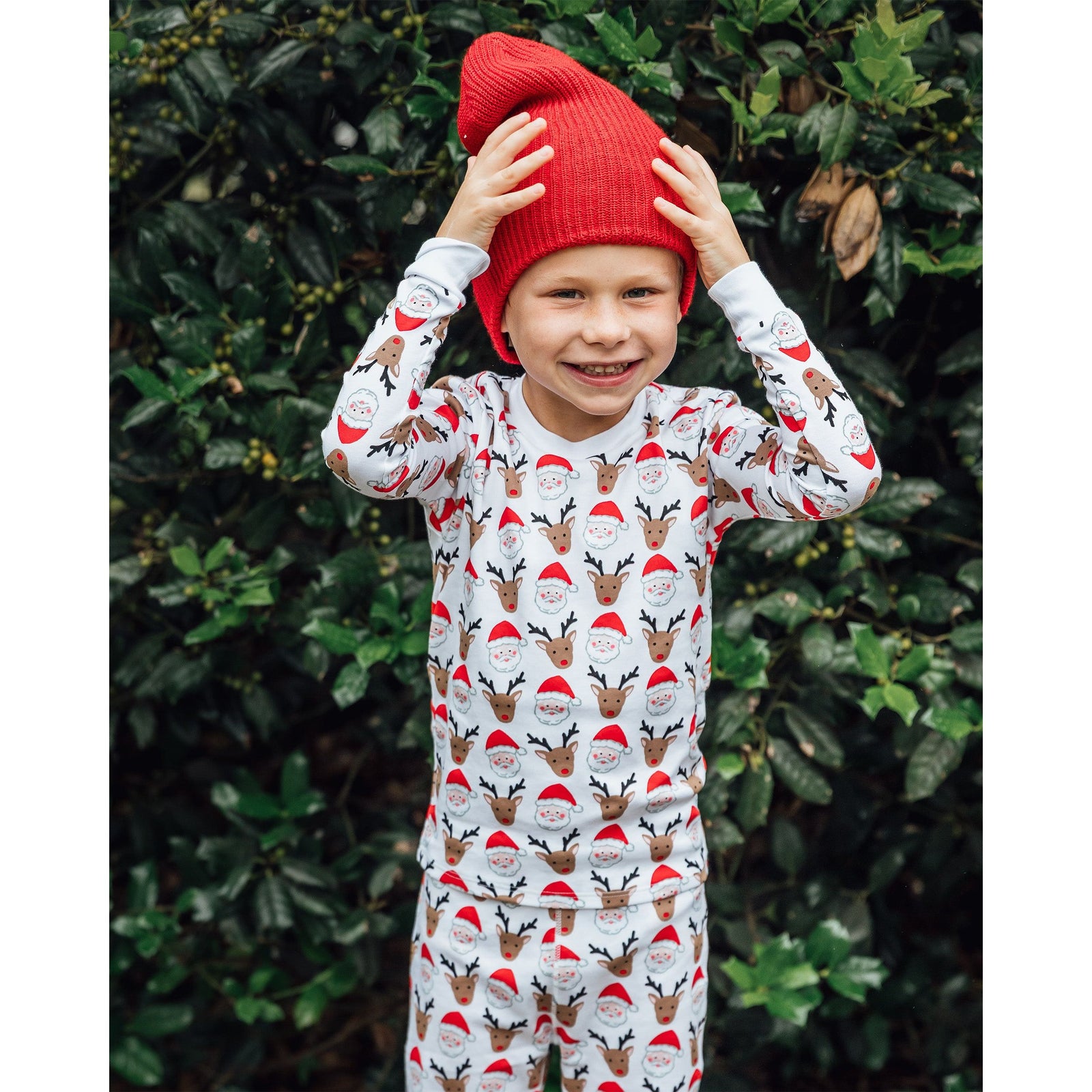 The Organic Long Sleeve Pajama Set [Santas Squad]