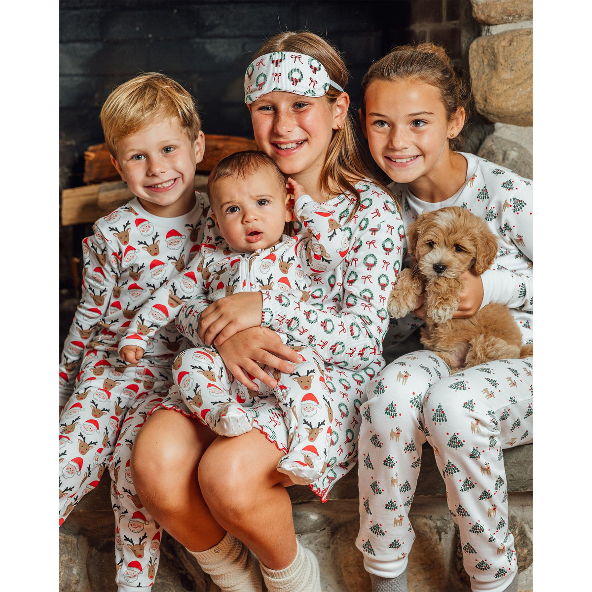The Organic Long Sleeve Pajama Set [Santas Squad]