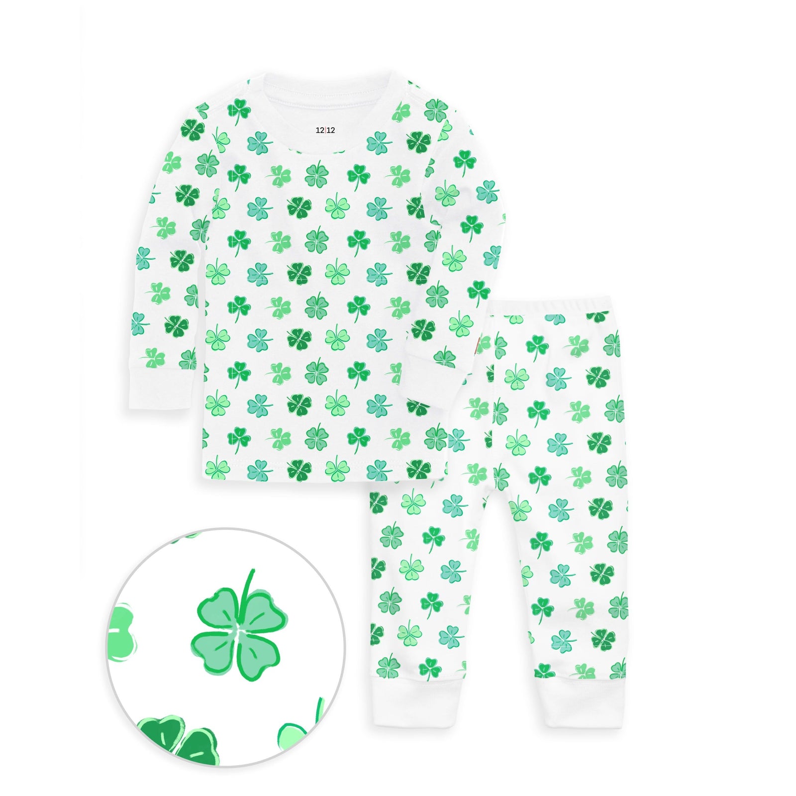The Organic Long Sleeve Pajama Set [Shamrocks]