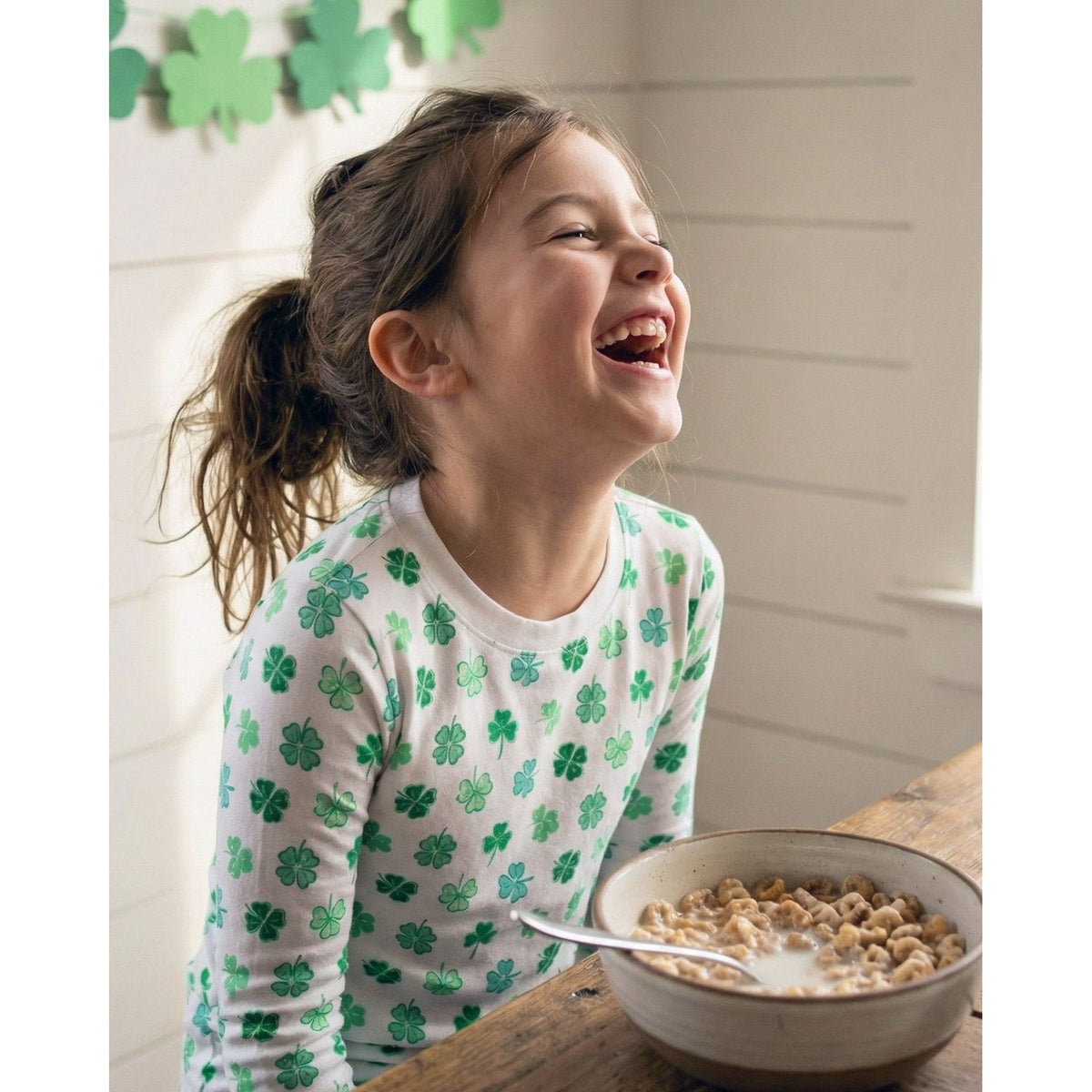 The Organic Long Sleeve Pajama Set [Shamrocks]