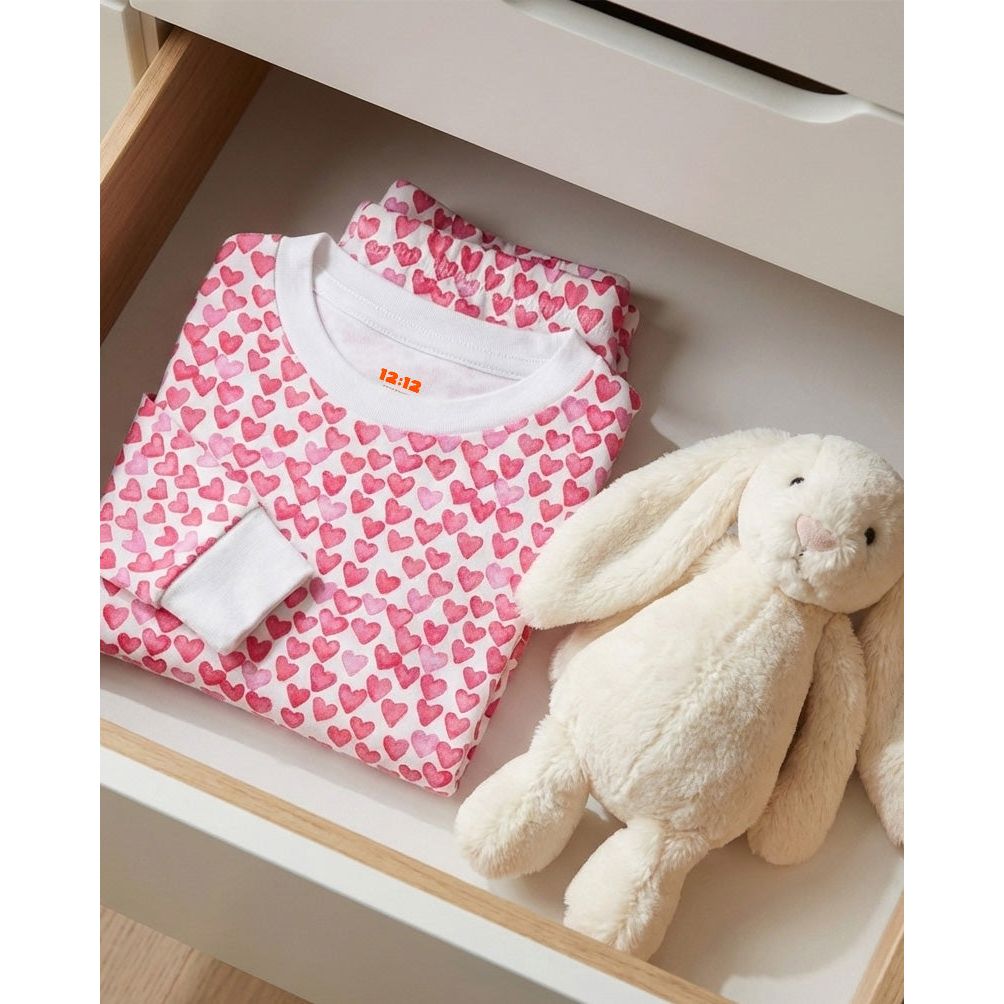The Organic Long Sleeve Pajama Set [Sweethearts]