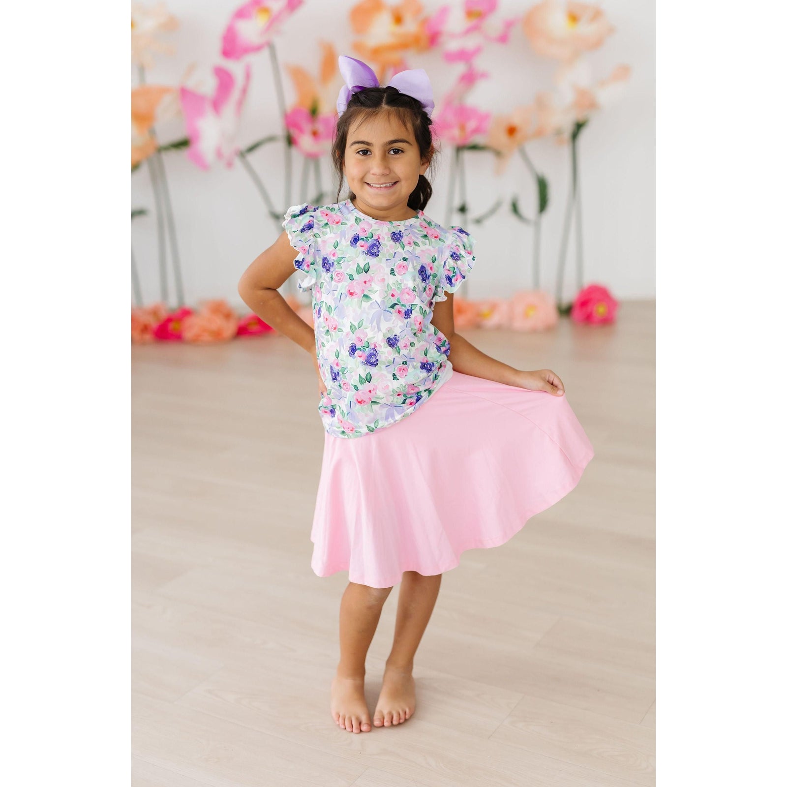 Lavender Love S/S Ruffle Tee