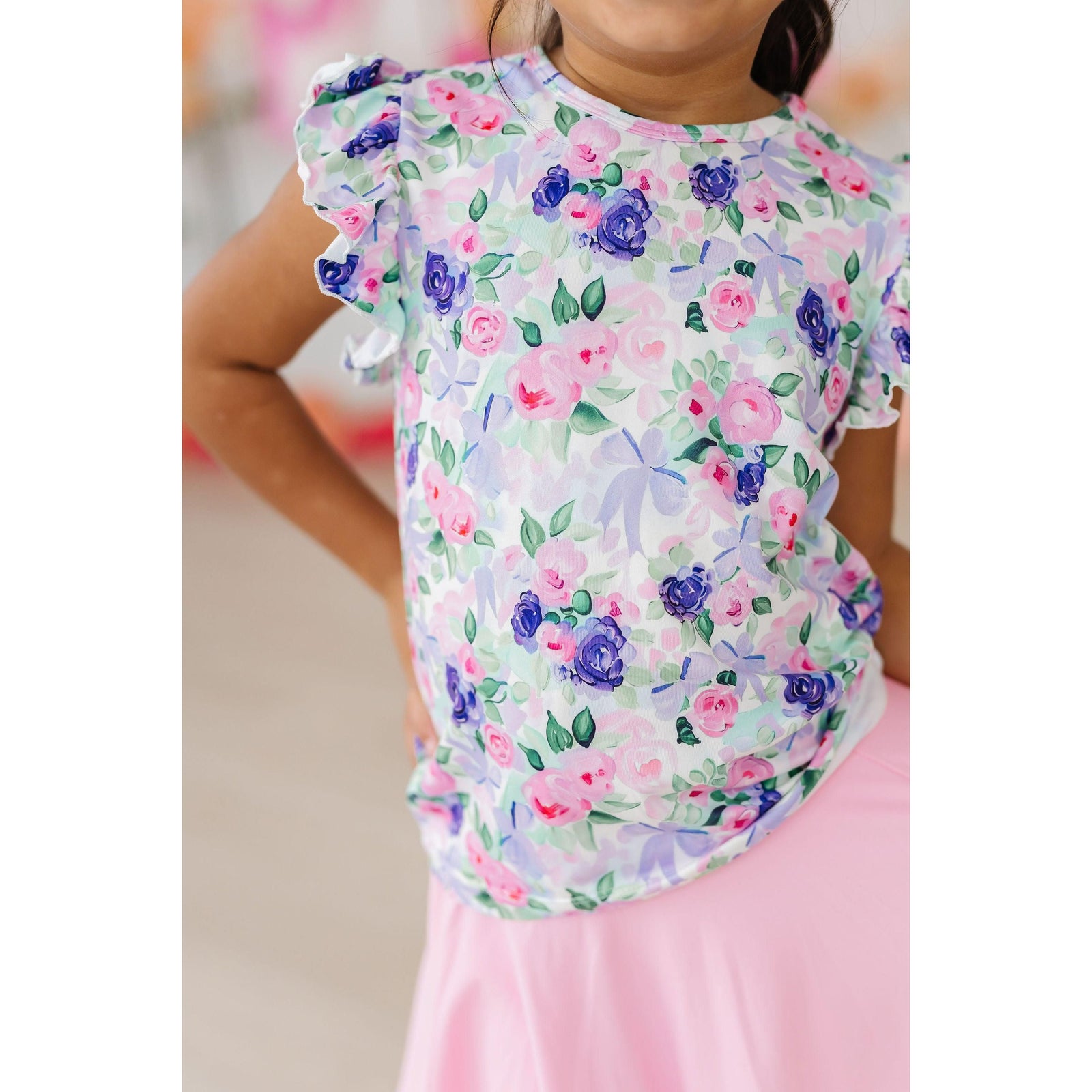 Lavender Love S/S Ruffle Tee