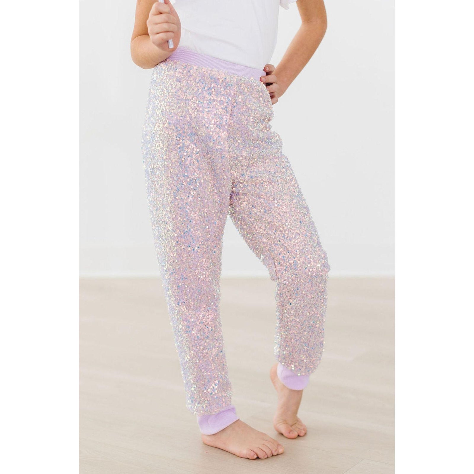 Lavender Sequin Joggers