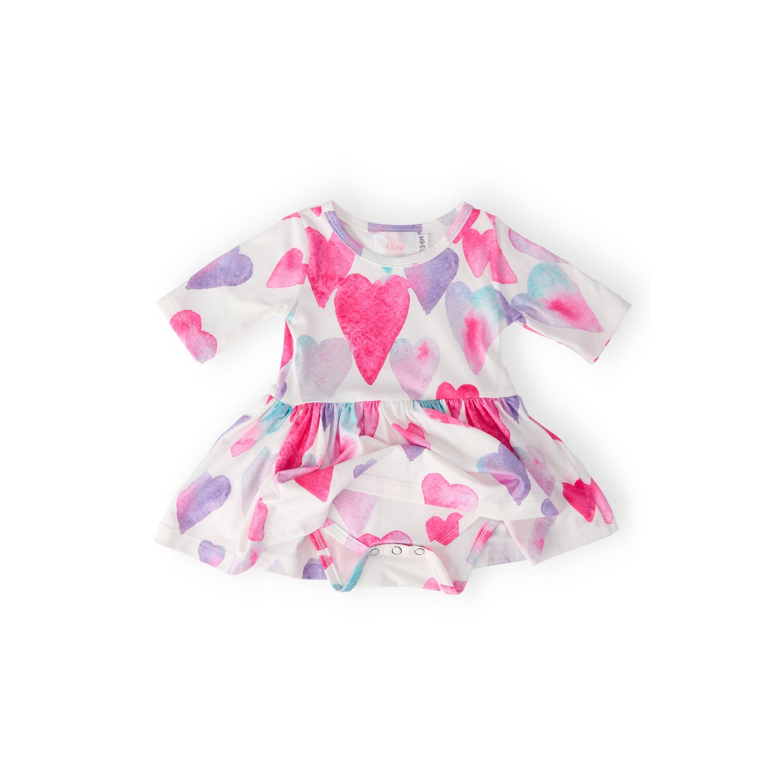 Light Hearted 3/4 Sleeve Twirl Bodysuit