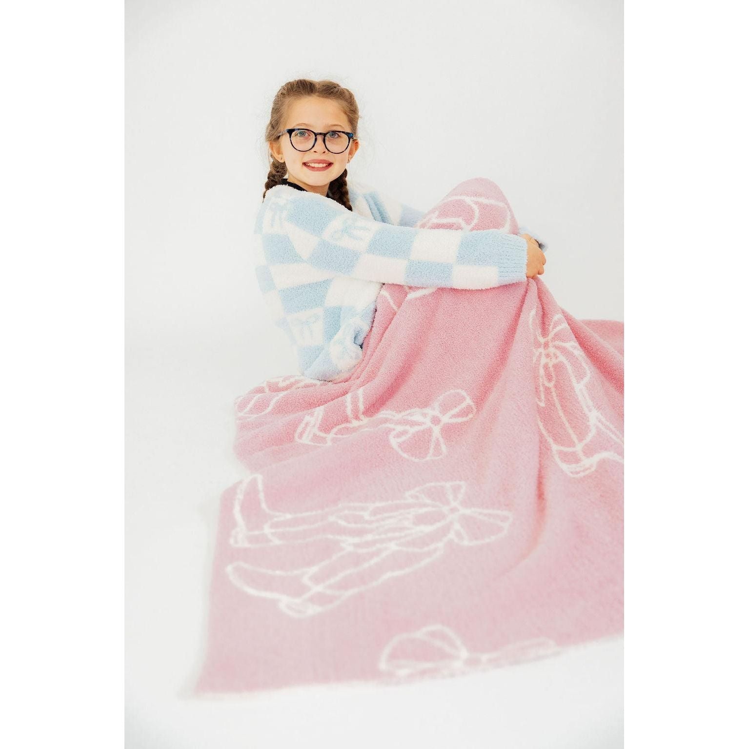 Light Pink Cowgirl Cozy Blanket