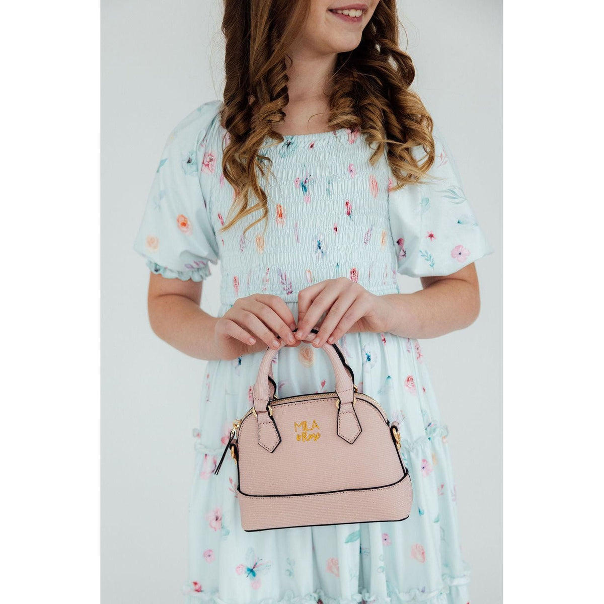 Light Pink Shimmer Girl's Crossbody Purse