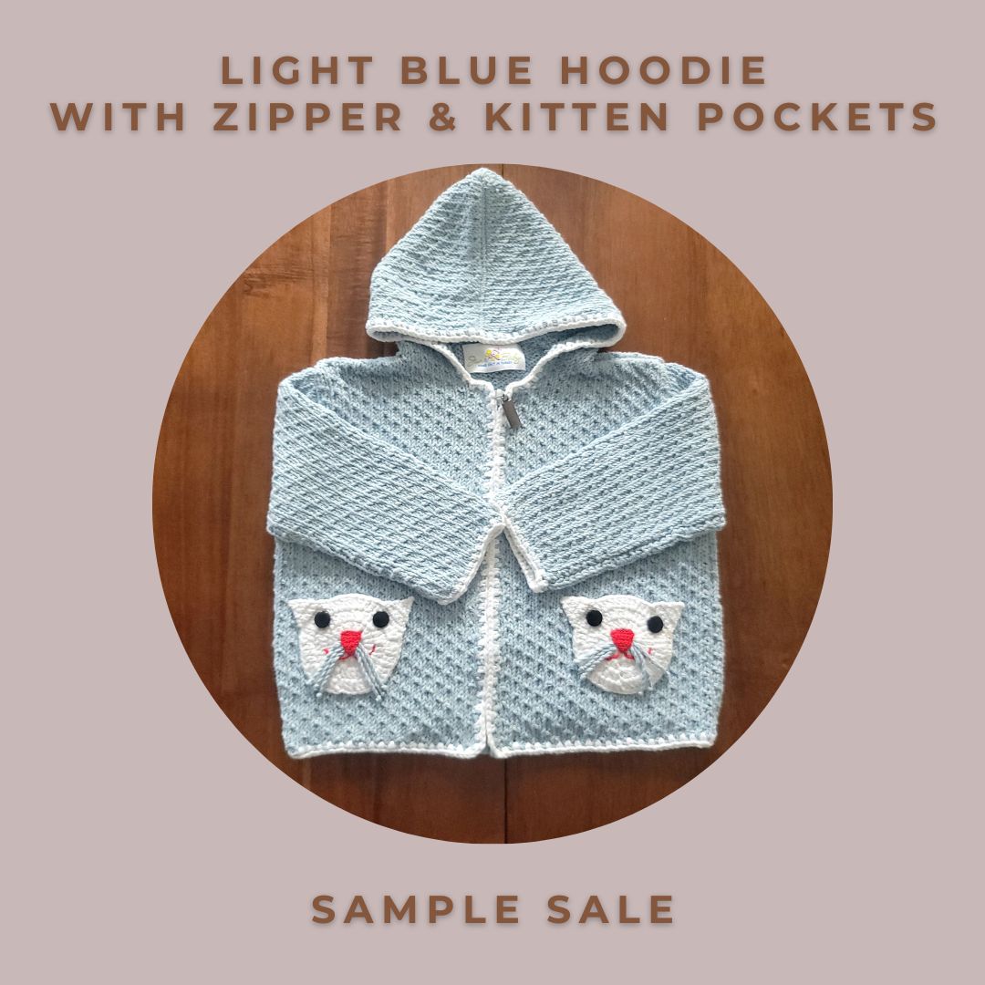 Hoodie with Zipper & Kitten Pockets