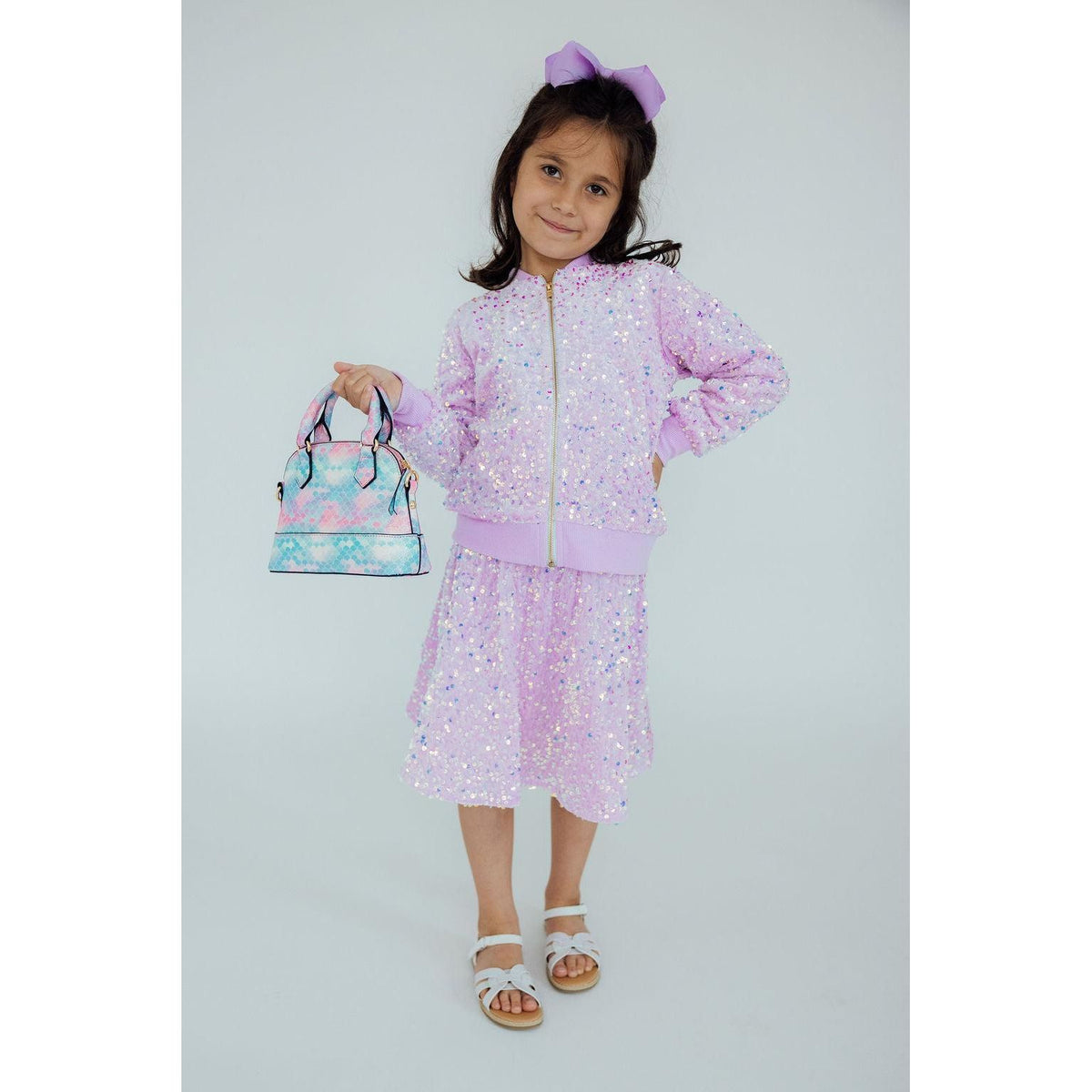 Lilac Velvet Sequin Jacket