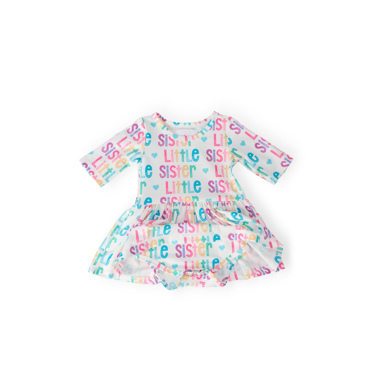 Little Sister 3/4 Sleeve Twirl Bodysuit