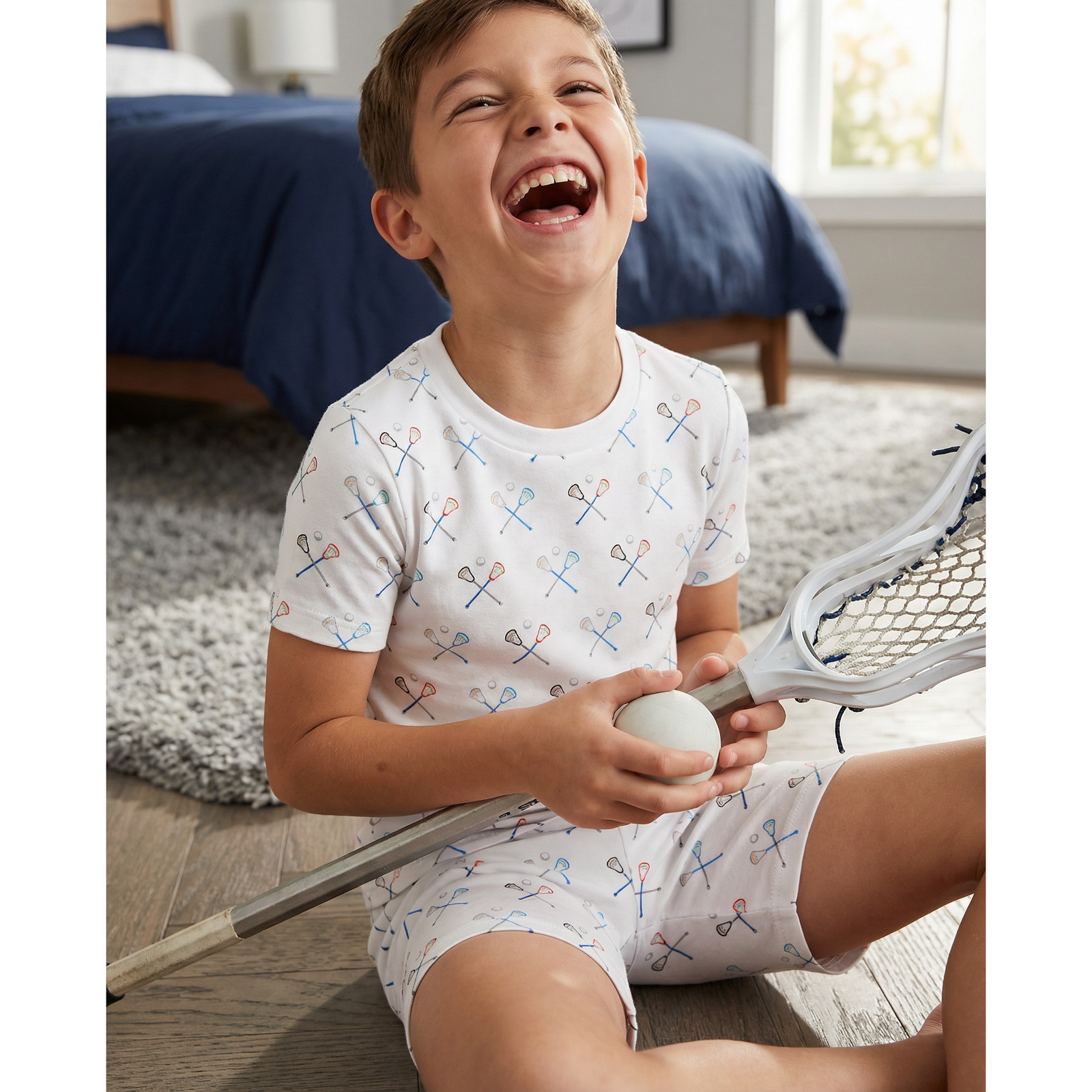 The Organic Short Sleeve Pajama Set [Lacrosse]