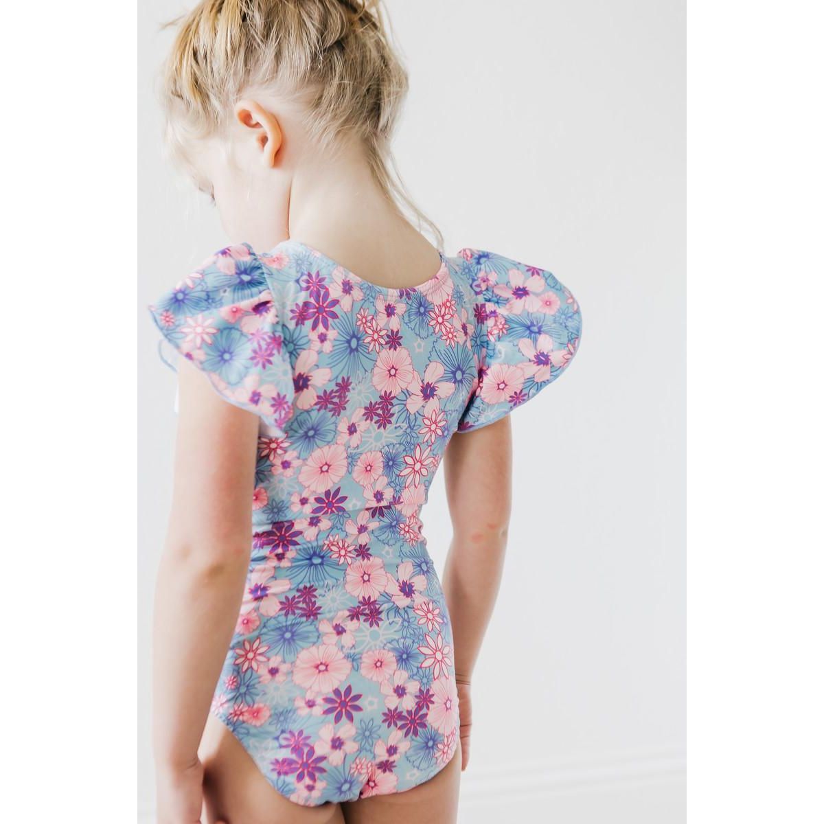Love Blooms S/S Flutter Sleeve Leotard