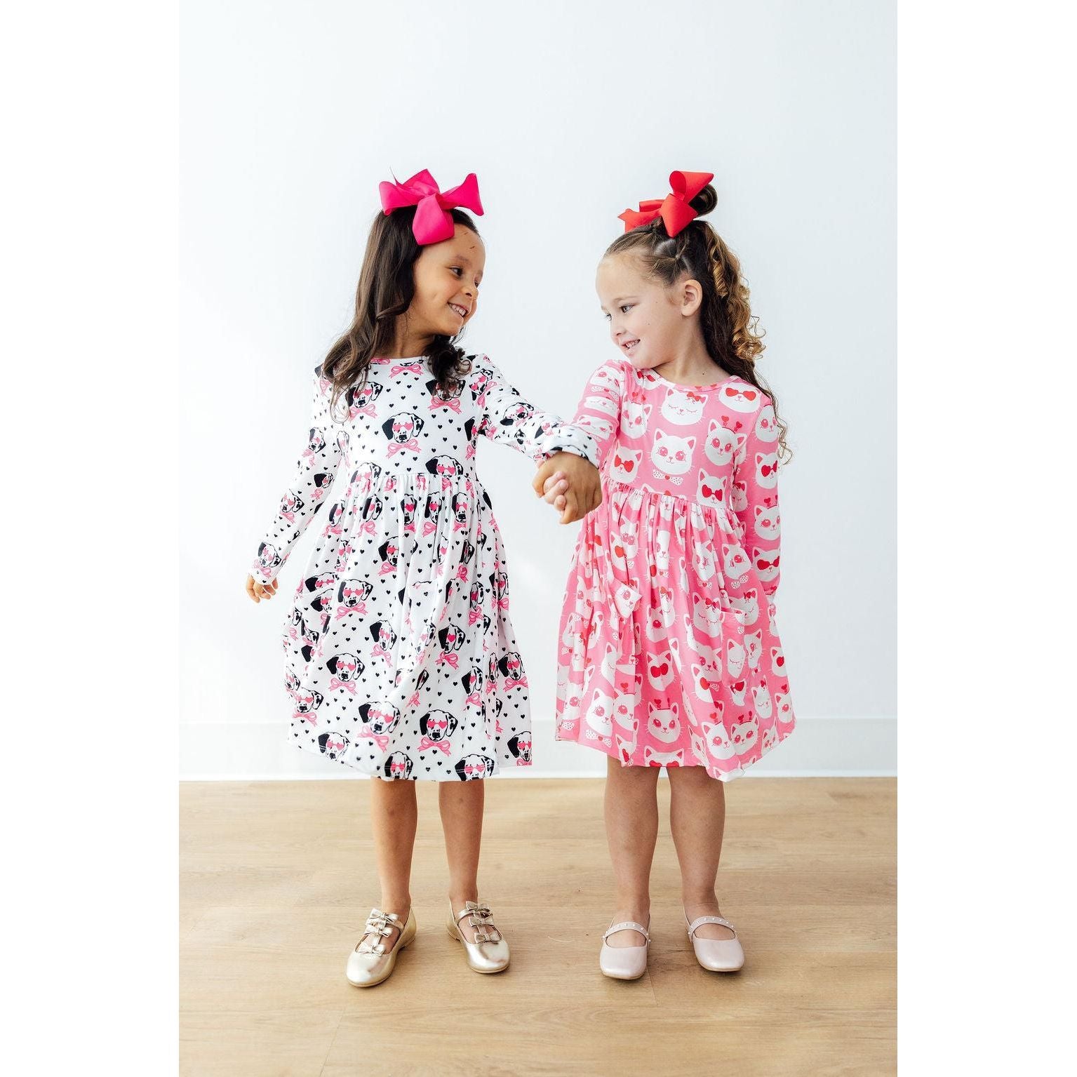 Love You Spots L/S Pocket Twirl Dress
