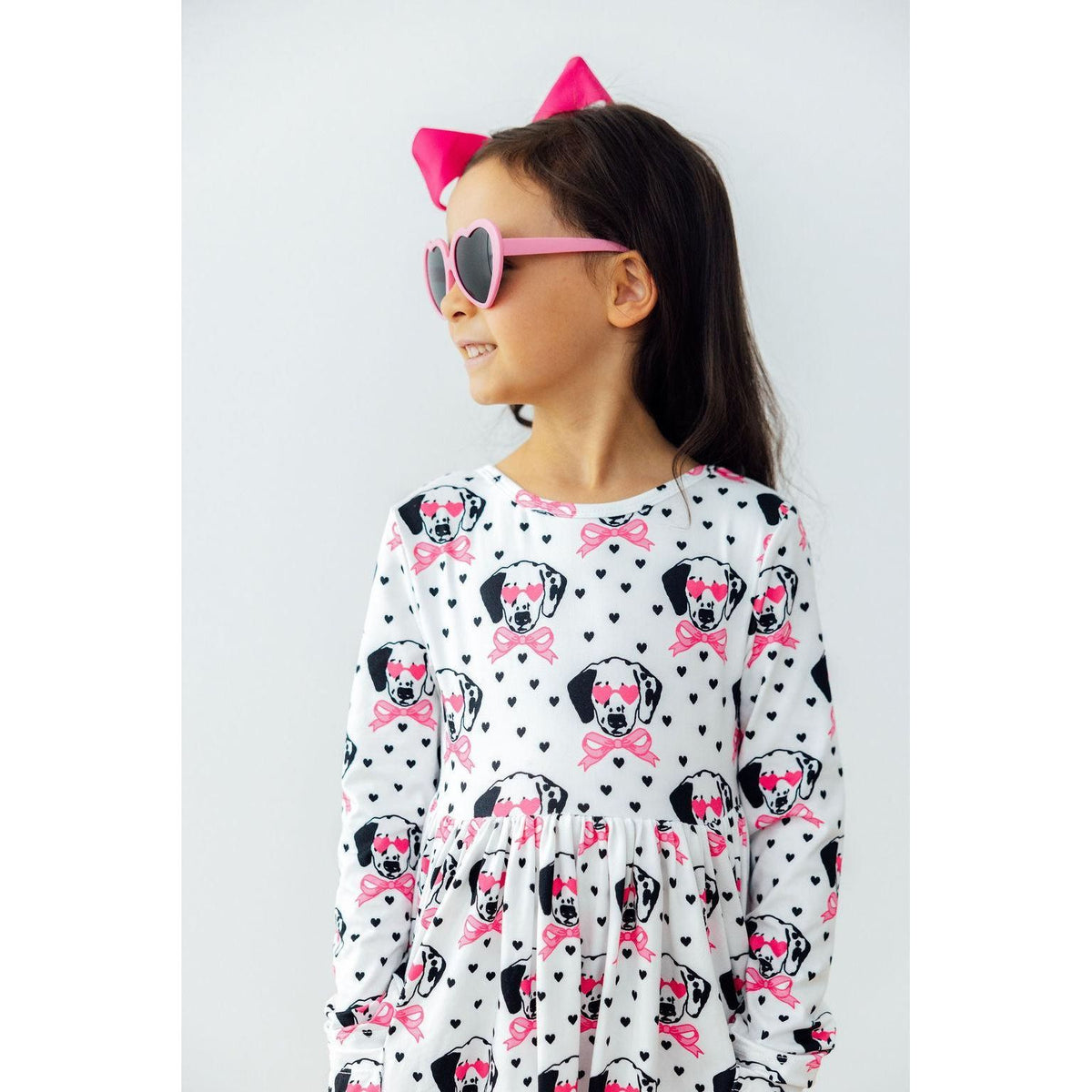 Love You Spots L/S Pocket Twirl Dress