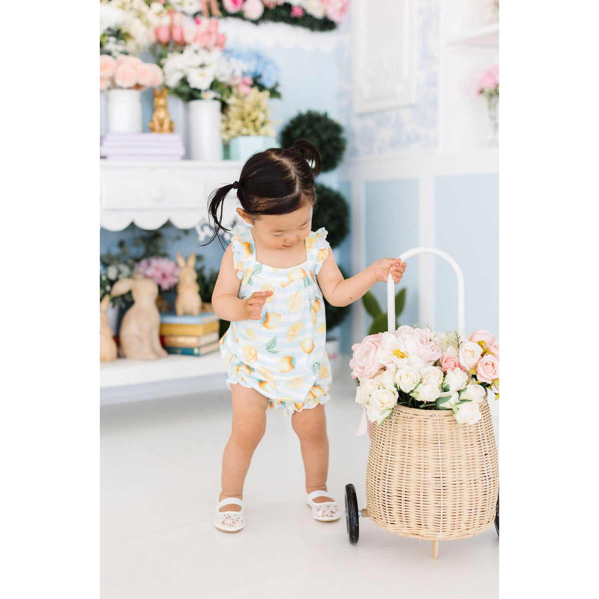 Lovely Lemons Ruffle Cross Back Romper
