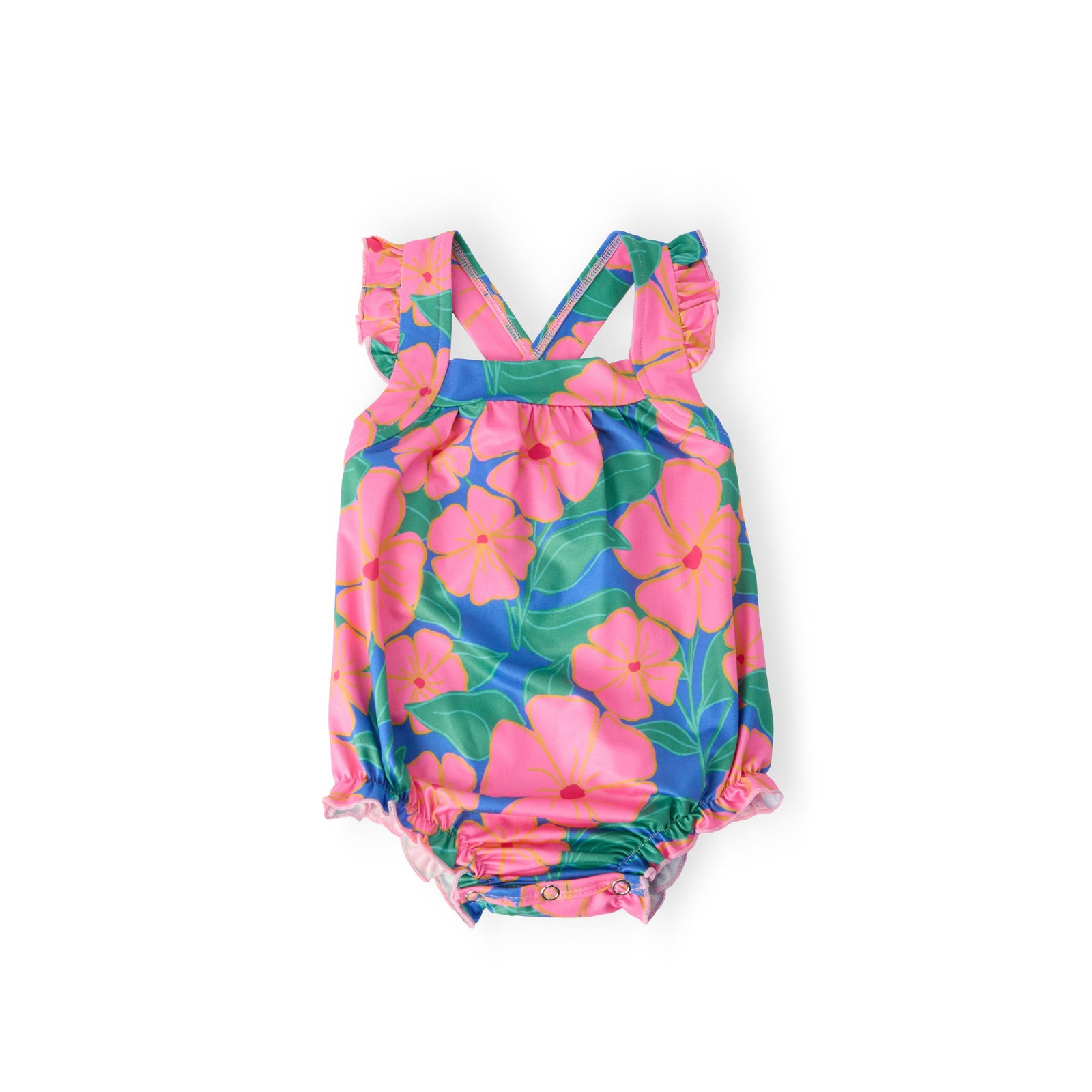 Luau Floral Cross Back Romper