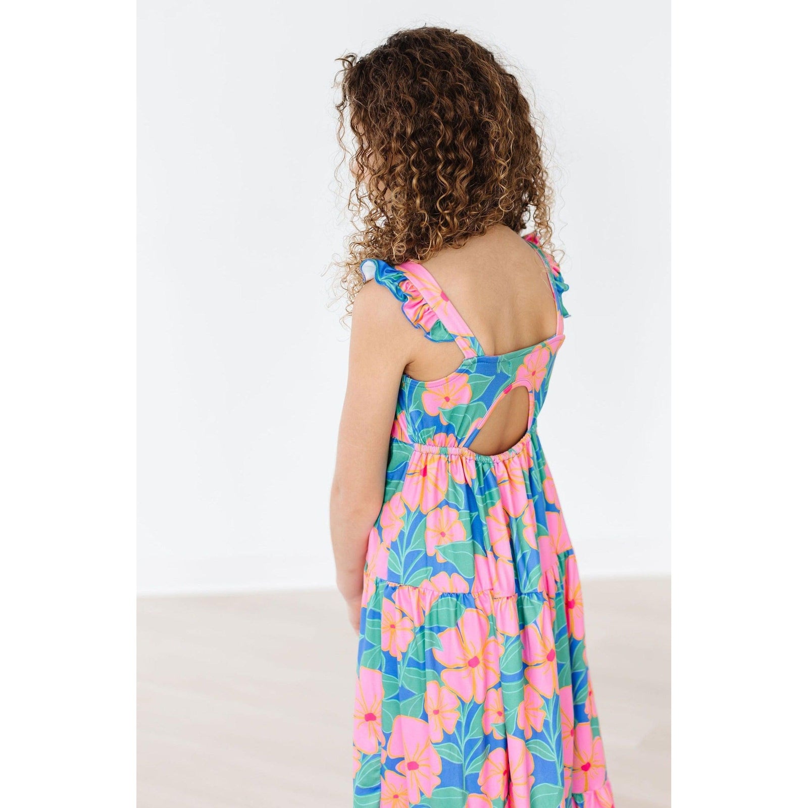 Luau Floral Ruffle Maxi Dress