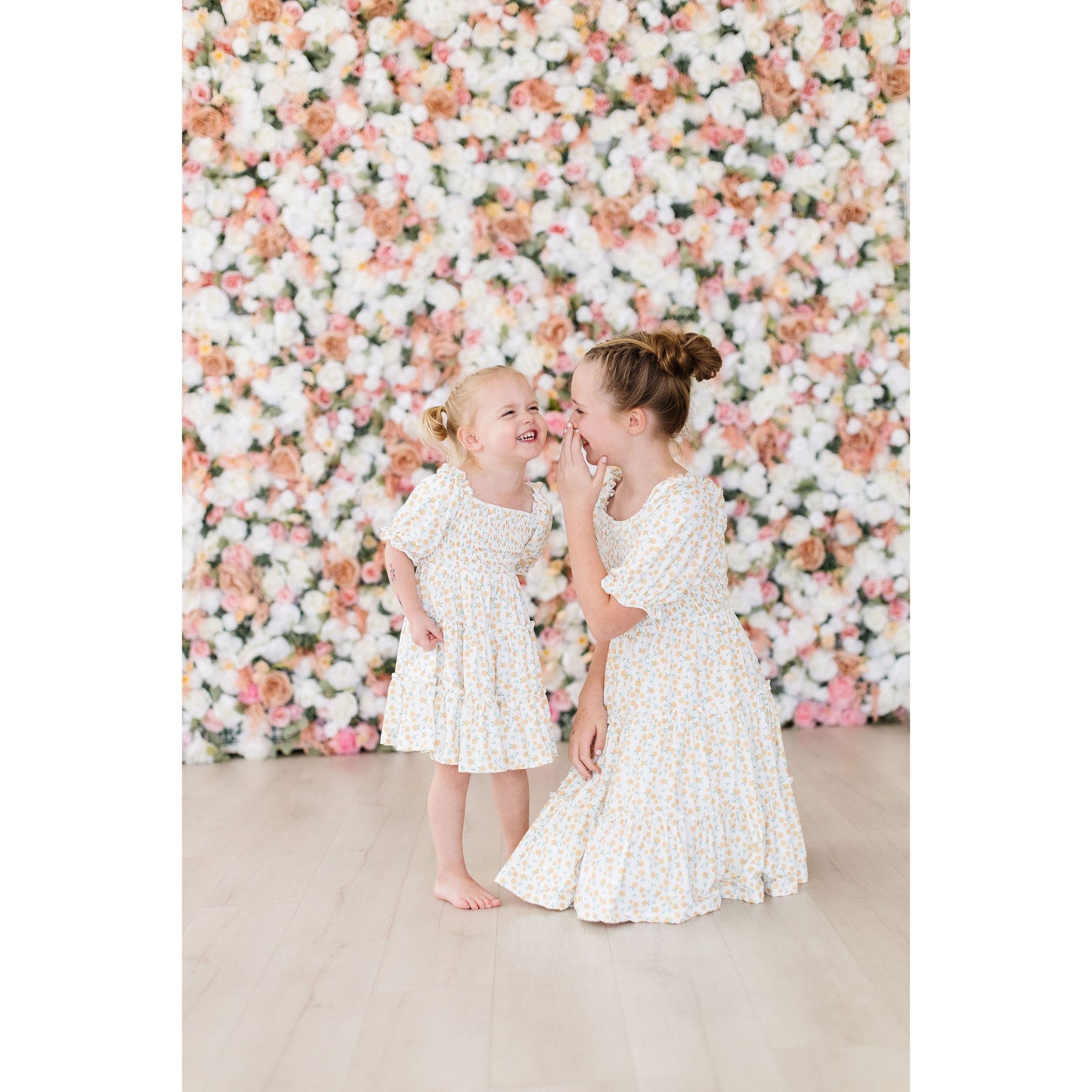 Marvelous Marigolds Smocked Ruffle Dress