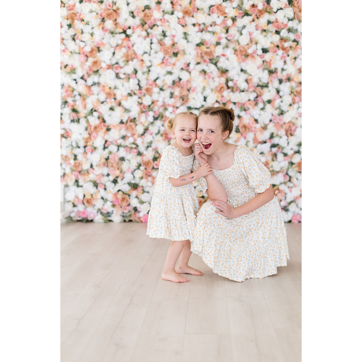 Marvelous Marigolds Smocked Ruffle Dress