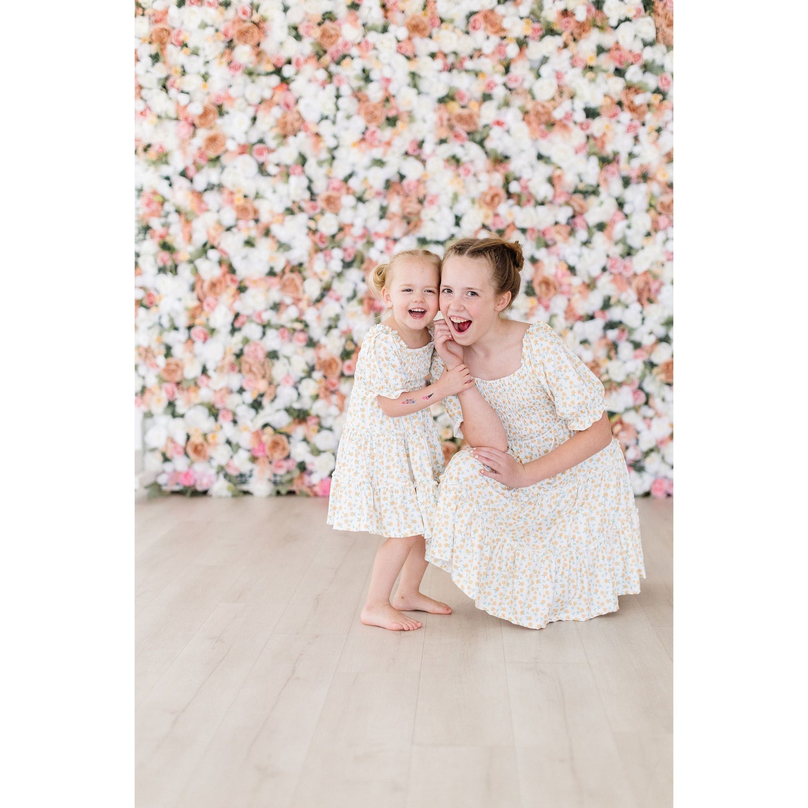 Marvelous Marigolds Smocked Ruffle Dress